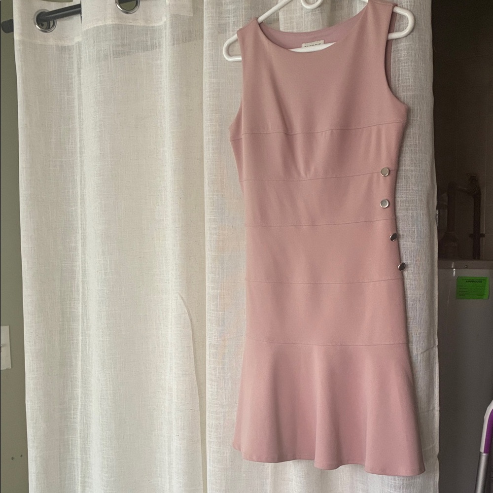 Enfocus Studio Pink Mini Dress with Button Accents